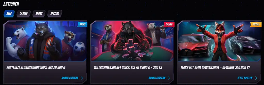 Winrolla Bonus Willkommensbonus