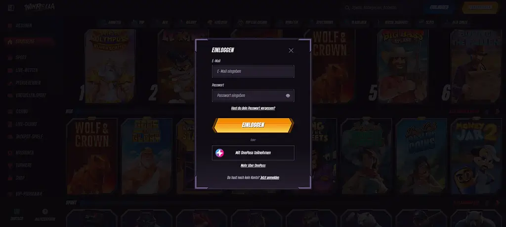 Winrolla Login